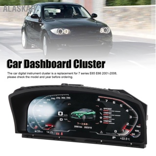 ALASKAR รถดิจิตอลคลัสเตอร์ตราสาร LCD แดชบอร์ด Speedmeters แสดงตราสาร Dash Cluster Monitor สำหรับ 7 Series E65 E66