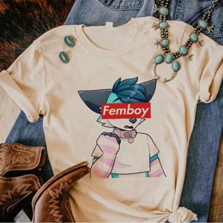 Femboys เสื้อยืด พิมพ์ลายกราฟฟิคมังงะ 2000s สําหรับผู้หญิง