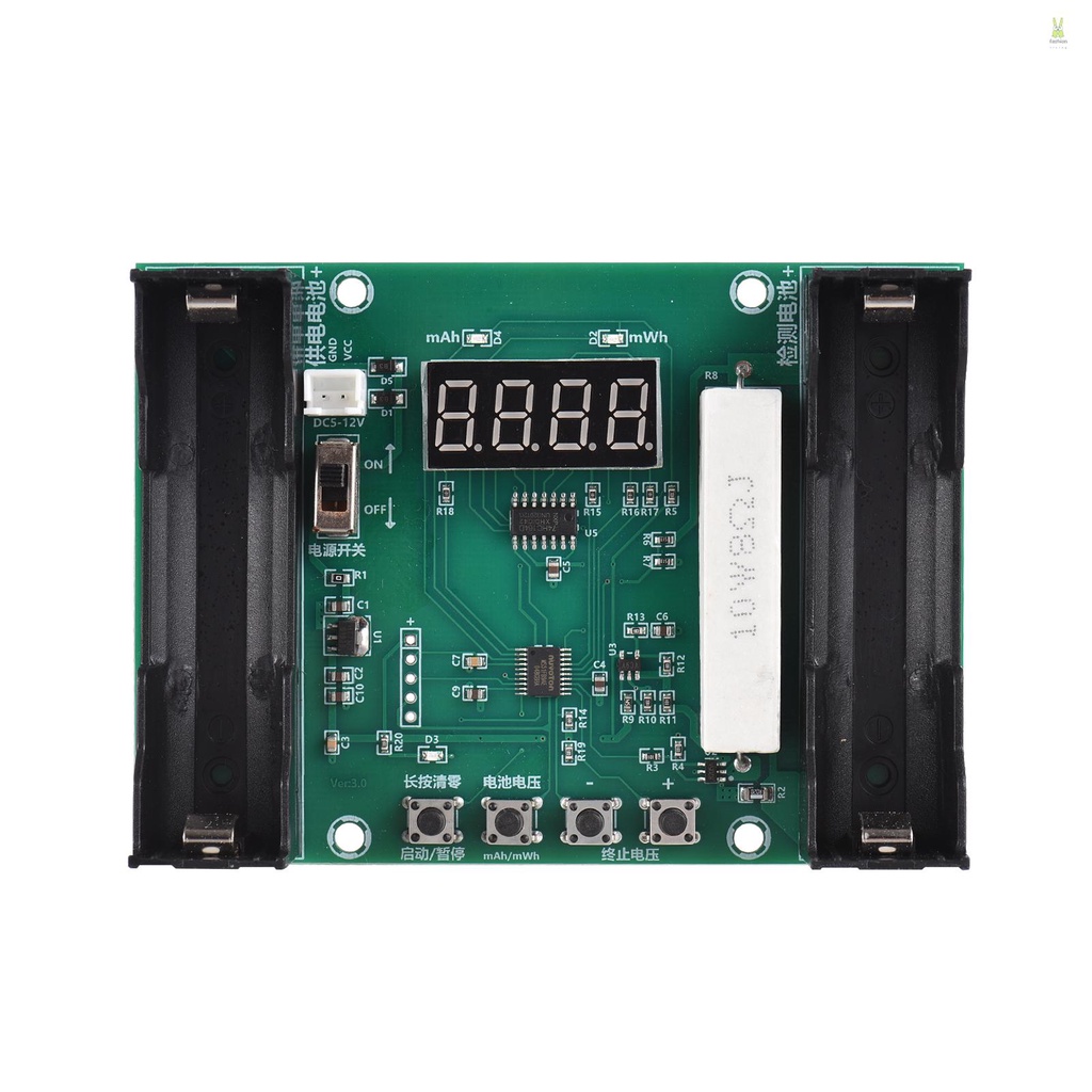 flt-โมดูลทดสอบความจุแบตเตอรี่ลิเธียม-dc5-12v-pcb