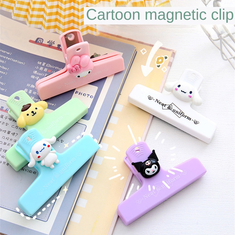 creative-sanrio-bill-kuromi-my-melody-cinnamoroll-multi-functional-long-tail-folder-magnetic-seal-student-desktop-organizer-office-decor-cod