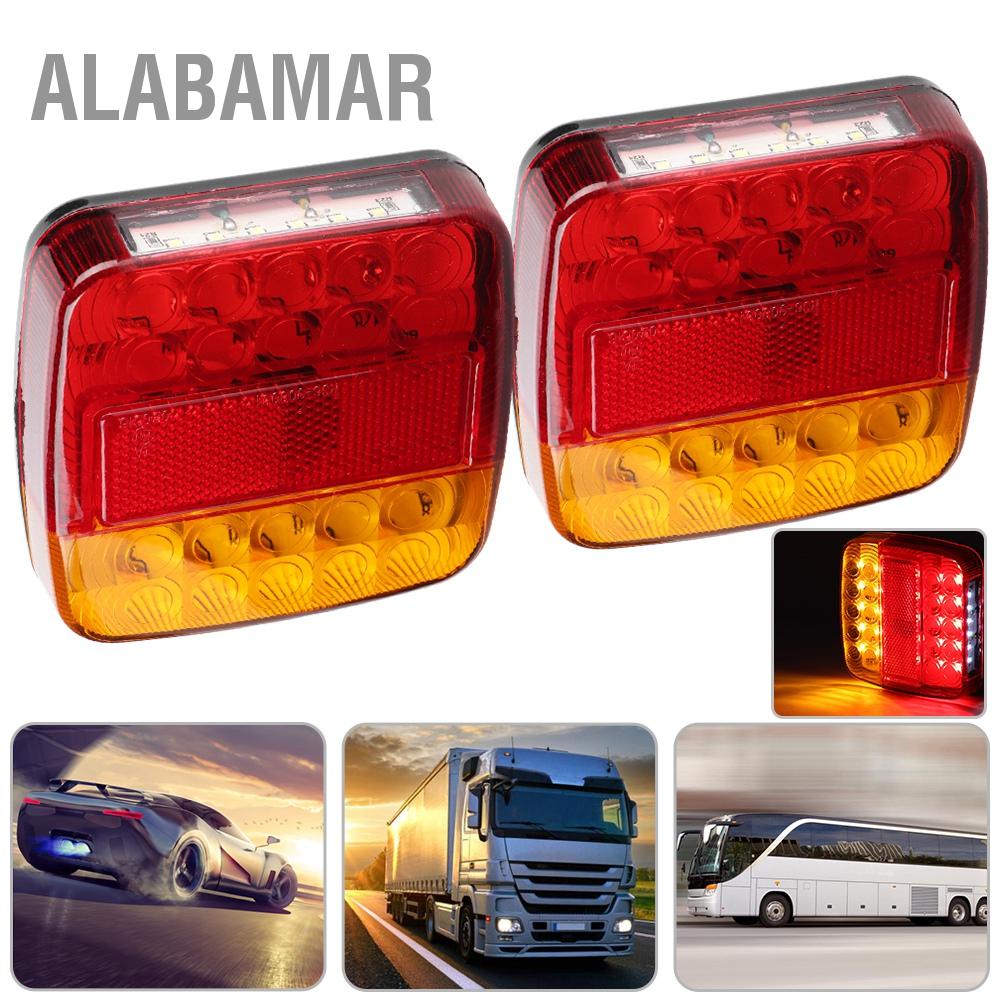 alabamar-2-ชิ้น-12v-20led-ไฟท้ายสีคู่สำหรับรถบรรทุกพ่วง-ฝาครอบหลอดไฟสีแดงสีเหลือง