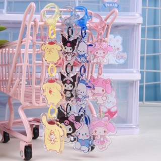 Kawaii Sanrio พวงกุญแจ จี้รูปคิตตี้ ชินนาม่อนโรล คุโลเมะ เมโลดี้ ขนาดเล็ก น่ารัก เครื่องประดับ สําหรับผู้ชาย