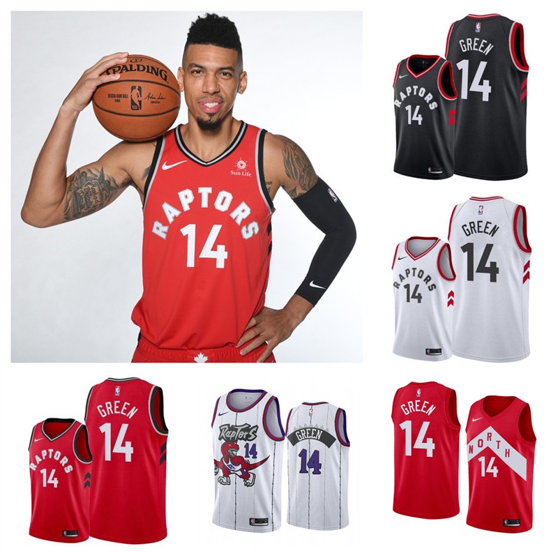 toronto-raptors-14-danny-green-เสื้อสเวตเตอร์ของเสื้อบาสเก็ตบอล-nba-jersey