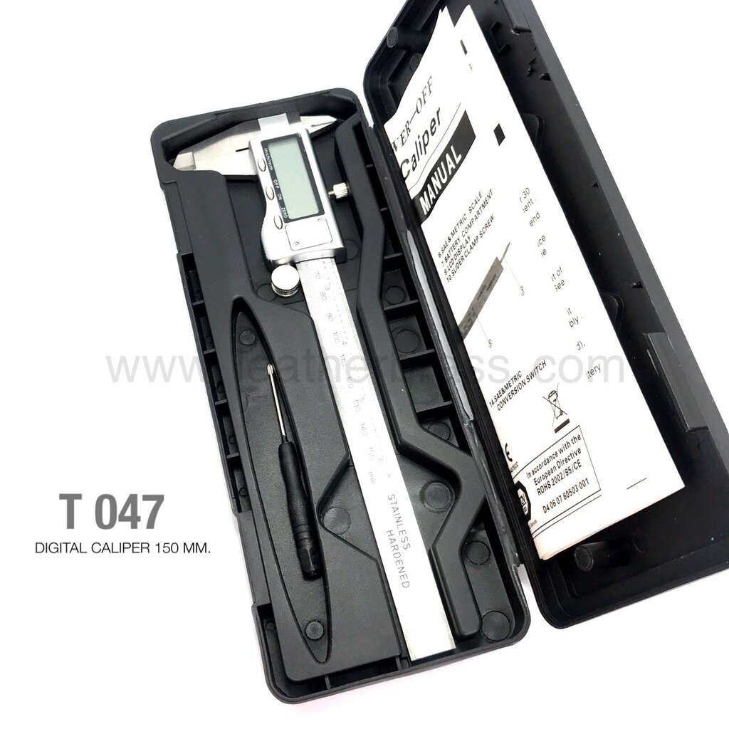T047 เครื่องวัดขนาดดิจิตัล Digital Caliper 150 mm อุปกรณ์สำหรับวัดขนาด ...