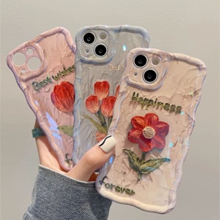 เคสโทรศัพท์มือถือ TPU แบบนิ่ม ลายดอกไม้ กันกระแทก หรูหรา สําหรับ iPhone 14 Pro Max 11 12 13 Pro Max