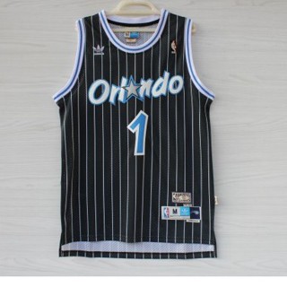 เสื้อกีฬาแขนสั้น ลายทีม NBA Jersey Orlando Magic No. เสื้อกีฬาแขนสั้น ลายทีม Mcgrady สีดํา 1 ชิ้น 476645