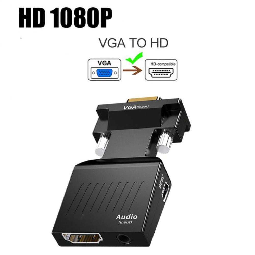 darby-อะแดปเตอร์แปลง-vga-เป็น-hdmi-พร้อมเสียงคอมพิวเตอร์-เป็น-tv-plug-and-play-vga-เป็น-hdmi-1080p-dvd-สีดํา