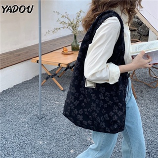 YADOU แฟชั่นสไตล์เกาหลีย้อนยุคออกแบบเสื้อกั๊กกระเป๋าสามมิติดอกไม้เล็กรักแร้กระเป๋าสะพายนักเรียนหญิง