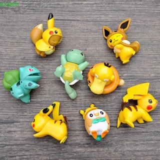 Expen โมเดลฟิกเกอร์ Pikachu Pokemon Bulbasaur Psyduck Eevee สําหรับเด็ก