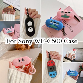 【พร้อมส่ง】เคสหูฟัง แบบนิ่ม ลายการ์ตูนน่ารัก สําหรับ Sony WF-C500 WF-C500