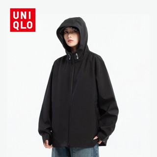 UNIQLO เสื้อแจ็กเก็ตกีฬาลําลอง มีฮู้ด ทรงหลวม กันน้ํา คุณภาพสูง แฟชั่นฤดูใบไม้ผลิ และฤดูใบไม้ร่วง สําหรับผู้ชาย ไซซ์ S - 3XL