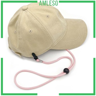 [Amleso] สายคล้องหมวก ปรับได้ กันลม ป้องกันการสูญหาย พร้อมตัวล็อกสาย สําหรับตั้งแคมป์ ขี่จักรยาน