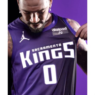 เสื้อกีฬาบาสเก็ตบอล สีม่วง No.0 Season 23-24 Sacramento Kings #0 เสื้อกั๊กบาสเก็ตบอล Au Version Hot Press สําหรับผู้ชาย