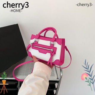 Cherry3 กระเป๋าสะพายไหล่ กระเป๋าถือ หนัง Pu ขนาดเล็ก แฟชั่นสําหรับสตรี