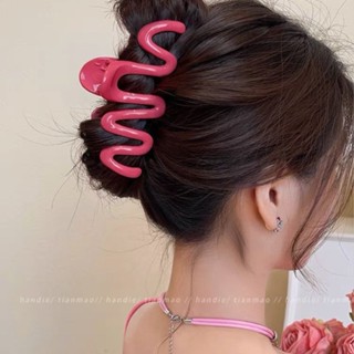 กิ๊บติดผม รูปคลื่นปลาฉลาม ขนาดใหญ่ ไฮเอนด์ สีแคนดี้ แฟชั่น อุปกรณ์เสริม สําหรับตุ๊กตาบาร์บี้ y2k