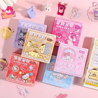 SANRIO สติกเกอร์ ลายอนิเมะ Hello Kitty Kuromi My Melody น่ารัก สําหรับติดตกแต่งแล็ปท็อป 100 ชิ้น