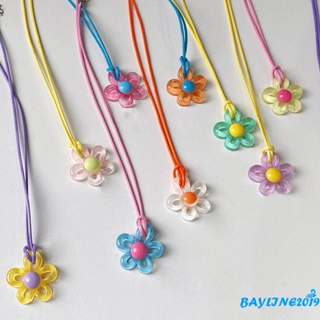 Bay- สร้อยคอ จี้ดอกไม้ น้ําหนักเบา หลากสี เครื่องประดับ สําหรับผู้หญิง ของขวัญวันเกิด