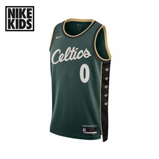 【คุณภาพสูง】ใหม่ ของแท้ NBA Boston Celtics #0 เสื้อกีฬาแขนสั้น ลายทีม Jayson Tatum Jersey สีเขียว สําหรับเด็ก