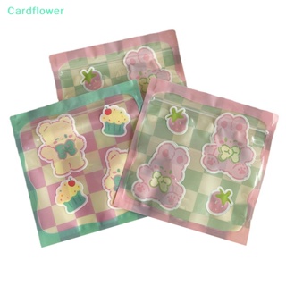 &lt;Cardflower&gt; ถุงซิปล็อคพลาสติก ลายการ์ตูนหมี กระต่ายน่ารัก สําหรับใส่เครื่องประดับ ต่างหู 10 ชิ้น