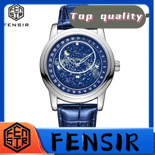 Fensir FENSIR พร้อมส่ง นาฬิกาข้อมือควอตซ์แฟชั่น หน้าปัดลายดาว โรแมนติก สําหรับบุรุษ