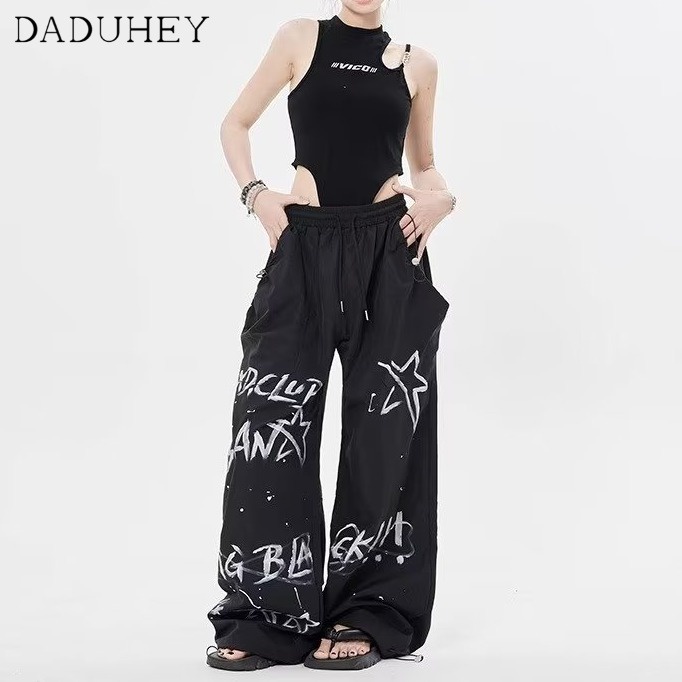 daduhey-womens-american-style-retro-casual-casual-parachute-overalls-loose-high-street-pleated-wide-leg-cargo-pants
