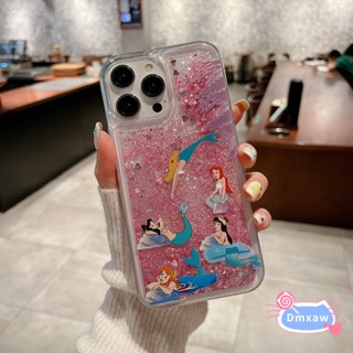 เคสโทรศัพท์มือถือ TPU แบบกลิตเตอร์ในของเหลว ลายนางเงือก หรูหรา สําหรับ Xiaomi Redmi Note 12 Pro 5G 11 Pro 4G Pro+ 10 Pro Max 9 9s 9 Pro Max