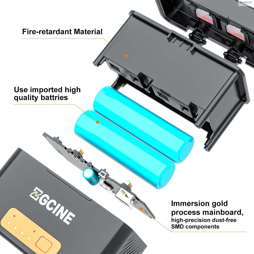 zgcine-ps-bx1-portable-camera-battery-fast-charging-case-5200mah-wireless-dual-battery-charger-with-type-c-port-2pcs-1450mah-5-4wh-batteries-replacement-for-np-bx1-battery