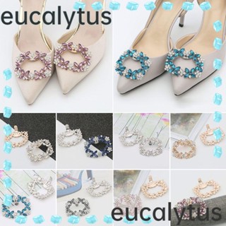 Eucalytus1 คลิปเข็มกลัด รูปรองเท้า ประดับคริสตัล พลอยเทียม ถอดออกได้ แบบเปลี่ยน สําหรับผู้หญิง