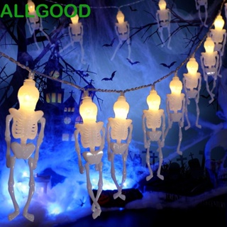 Allgoods สายไฟ LED รูปโครงกระดูก เรืองแสง ขนาด 1.5 ม. สําหรับตกแต่งปาร์ตี้ฮาโลวีน