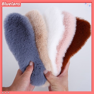 【 Bluelans 】แผ่นรองพื้นรองเท้า ประดับขนกระต่ายเทียม ให้ความอบอุ่น ป้องกันการเสียรูป หลายขนาด แฟชั่นฤดูหนาว สําหรับผู้หญิง 1 คู่