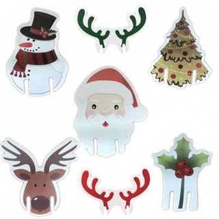 Make a Statement with Your Wine Glasses 10pcs Christmas Cup Card Decorations