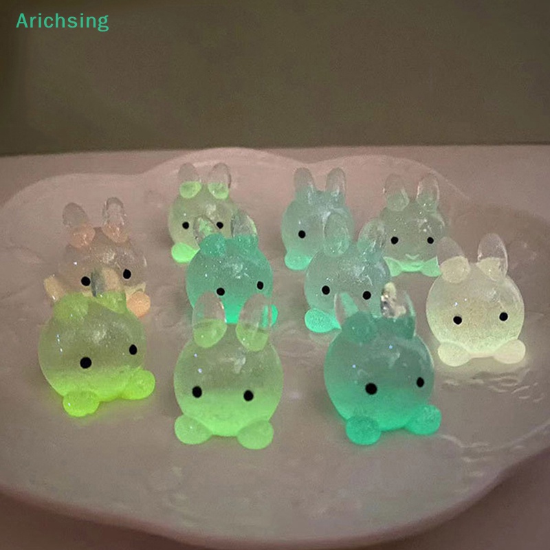 lt-arichsing-gt-ตุ๊กตากระต่ายเรซิ่นเรืองแสง-ขนาดเล็ก-2-ชิ้น