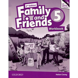 Bundanjai (หนังสือเรียนภาษาอังกฤษ Oxford) Family and Friends 2nd ED 5 : Workbook +Online Practice (P)