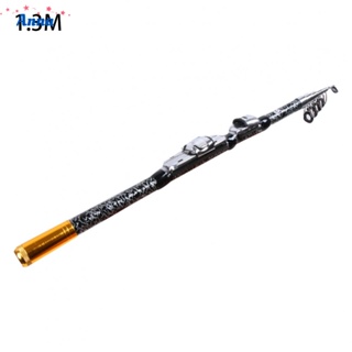 【Anna】1.3m-2.1m Carbon Fiber Telescopic Fishing Rod Easy to Carry Sea Rod Throwing Rod
