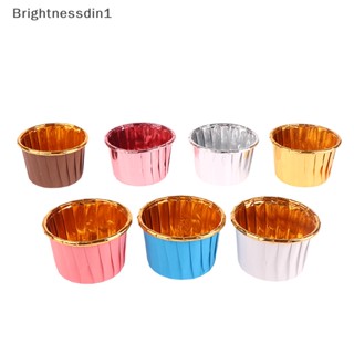 [Brightnessdin1] ถาดฟอยล์อลูมิเนียม สําหรับห่อคัพเค้ก มัฟฟิน 10 ชิ้น