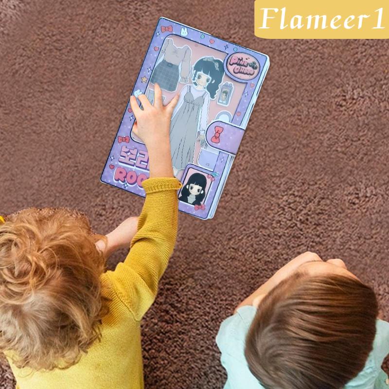 flameer1-หนังสือกิจกรรมเจ้าหญิง-แฮนด์เมด-แต่งตัวตุ๊กตา-หนังสือสติกเกอร์-สําหรับเดินทาง-ของเล่นอายุ-3-ปีขึ้นไป-วันหยุดวันเกิด