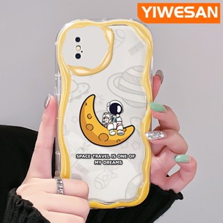 เคสโทรศัพท์มือถือแบบนิ่ม ใส กันกระแทก ลายการ์ตูนดวงจันทร์อวกาศ สําหรับ iPhone X Xs Xr Xs Max