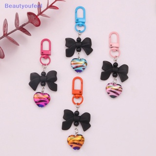 [Beautyoufeel] พวงกุญแจ จี้อะคริลิค รูปโบว์ หลากสีสัน สําหรับตกแต่งกระเป๋า