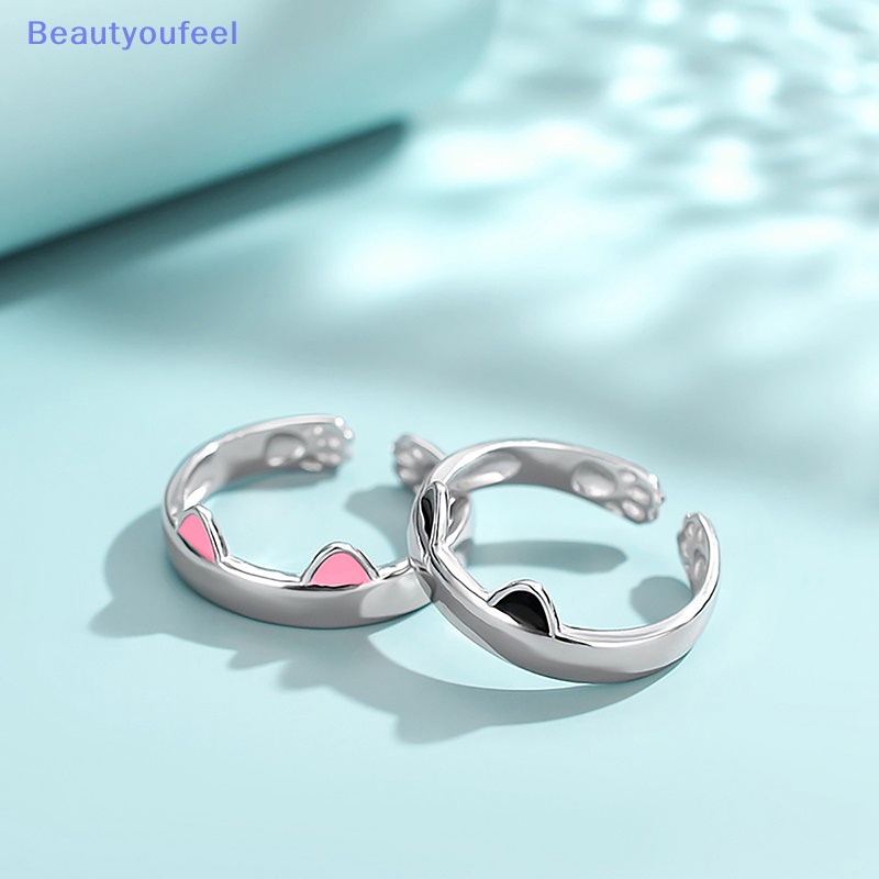 beautyoufeel-แหวนนิ้วมือ-รูปหูแมวน่ารัก-ปรับได้-เครื่องประดับแฟชั่น-สําหรับผู้หญิง-ของขวัญ-ปาร์ตี้