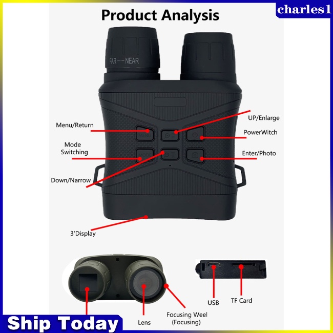 charles-กล้องส่องทางไกล-3-0-นิ้ว-z3-มองเห็นกลางคืน-4k-หน้าจอขนาดใหญ่มาก-สําหรับถ่ายภาพกลางแจ้ง-วิดีโอ