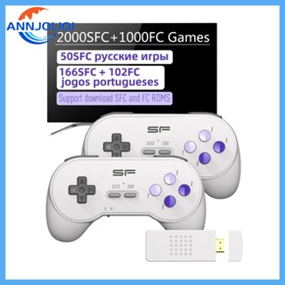 Ann เกมคอนโซลทีวีไร้สาย 16 บิต สําหรับ Super SNES NES 3000 + Games 4K 1 4G สําหรับ SFC Drive Double Player