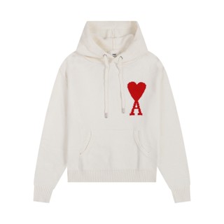 Ami-เสื้อฮู้ด ผ้าขนสัตว์ ขนาดใหญ่ ลายโลโก้แบรนด์ แฟชั่นฤดูใบไม้ร่วง และฤดูหนาว ออกแบบมาสําหรับทั้งชายและหญิง Lytyi