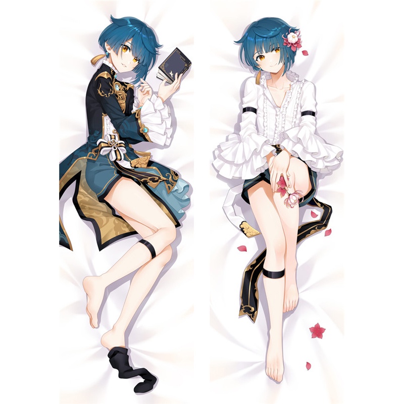 ปลอกหมอนคอสเพลย์-ลายเกม-genshin-impact-xingqiu-dakimakura-peachskin-xingqiu-2-ด้าน