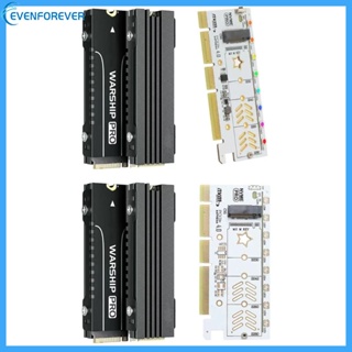 อะแดปเตอร์การ์ด EV M 2 2280 Key Nvme SSD เป็น PCI-e 4 0 Gen4 PCIE X16 พร้อมเคสฮีทซิงค์