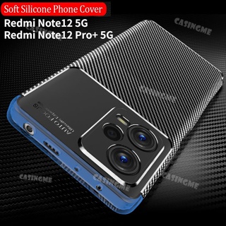 เคสซิลิโคนนิ่ม คาร์บอนไฟเบอร์ กันกระแทก สําหรับ Redmi Note12 12Pro+ 5G 2023 Redmi Note 12 Pro + Note12Pro+ 12Pro Plus 4G 5G