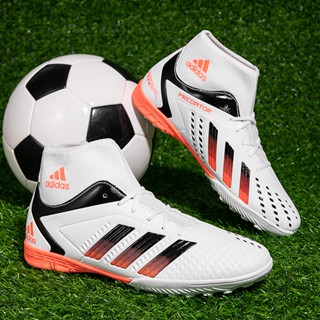 (6 colors)TF Soccer Boots ด้านบนสูงผู้ใหญ่รองเท้าฟุตบอลฟุตซอลฝึกอบรมขนาดรองเท้า: 40- 45