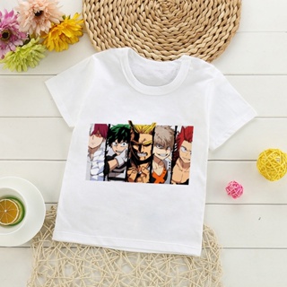 My Hero Academia  Summer kids kidss Stretch NEW Basic Tops Clothing Shirt Girls tshirt T Casual Slim Tees Trendy ki_02