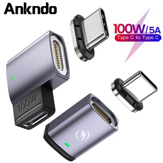 Ankndo อะแดปเตอร์แปลงข้อมูล แม่เหล็ก PD 100W USB C เป็น Type C 5A ชาร์จเร็ว USB 11 Pins