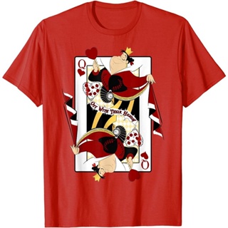 GOOD YFเสื้อยืดแขนสั้นmashoo Alice In Wonderland Queen Of Hearts Playing Card T-Shirt kemeja baju lelaki oversized tshir