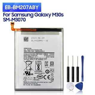 เปลี่ยนแบตเตอรี่ EB-BM207ABY สำหรับ Samsung Galaxy M30s SM-M3070โทรศัพท์แบตเตอรี่6000MAh